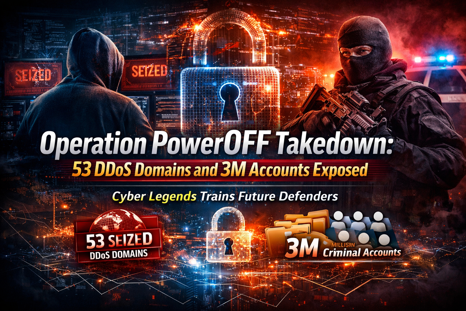 Operation PowerOFF Takedown: 53 DDoS Domains and 3M Accounts Exposed Cyber Legends Trains Future Defenders