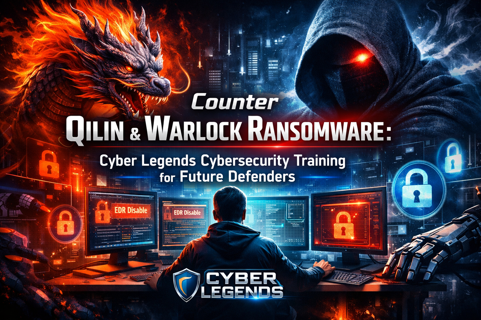 Counter Qilin & Warlock Ransomware: Cyber Legends Cybersecurity Training for Future Defenders