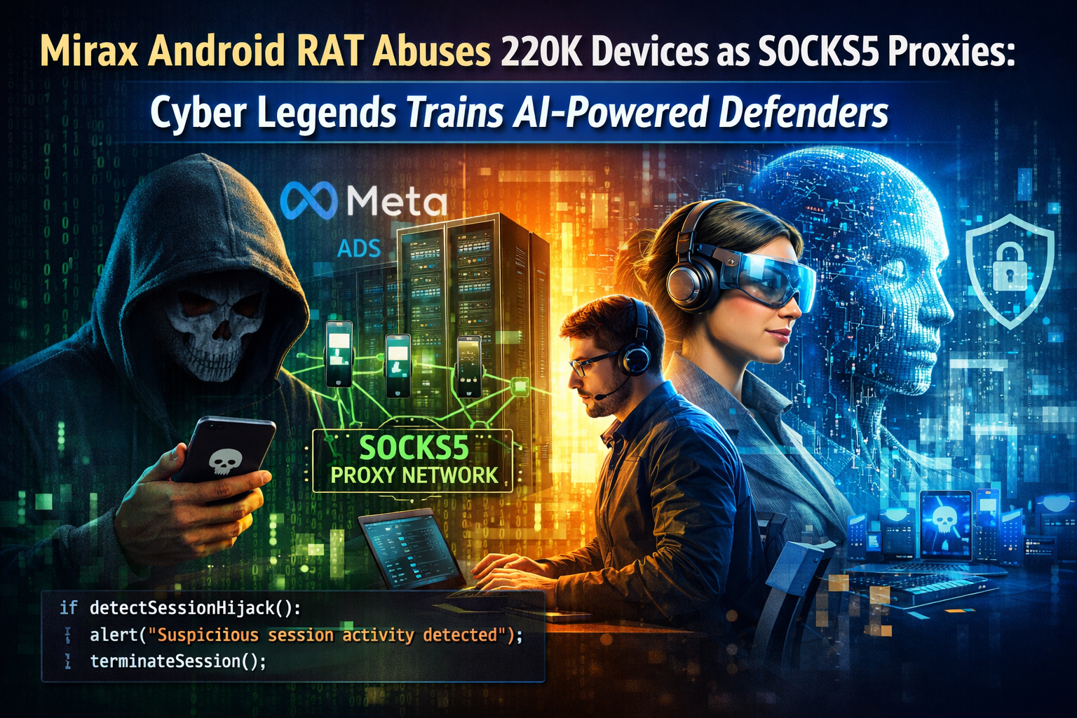 Mirax Android RAT Abuses 220K Devices as SOCKS5 Proxies: Cyber Legends Trains AI Powered Defenders