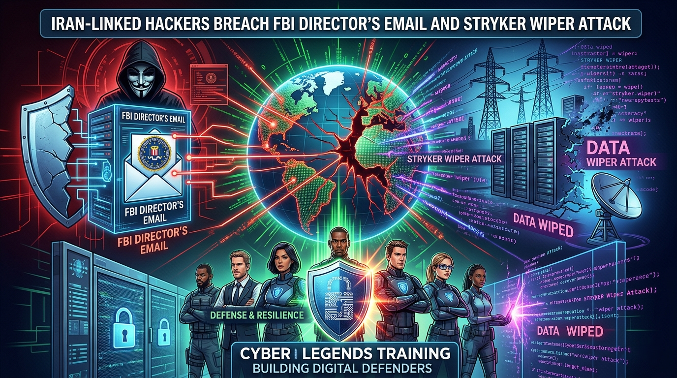 Iran Linked Hackers Breach FBI Director’s Email and Stryker Wiper Attack: Why Cyber Legends Training Is Crucial