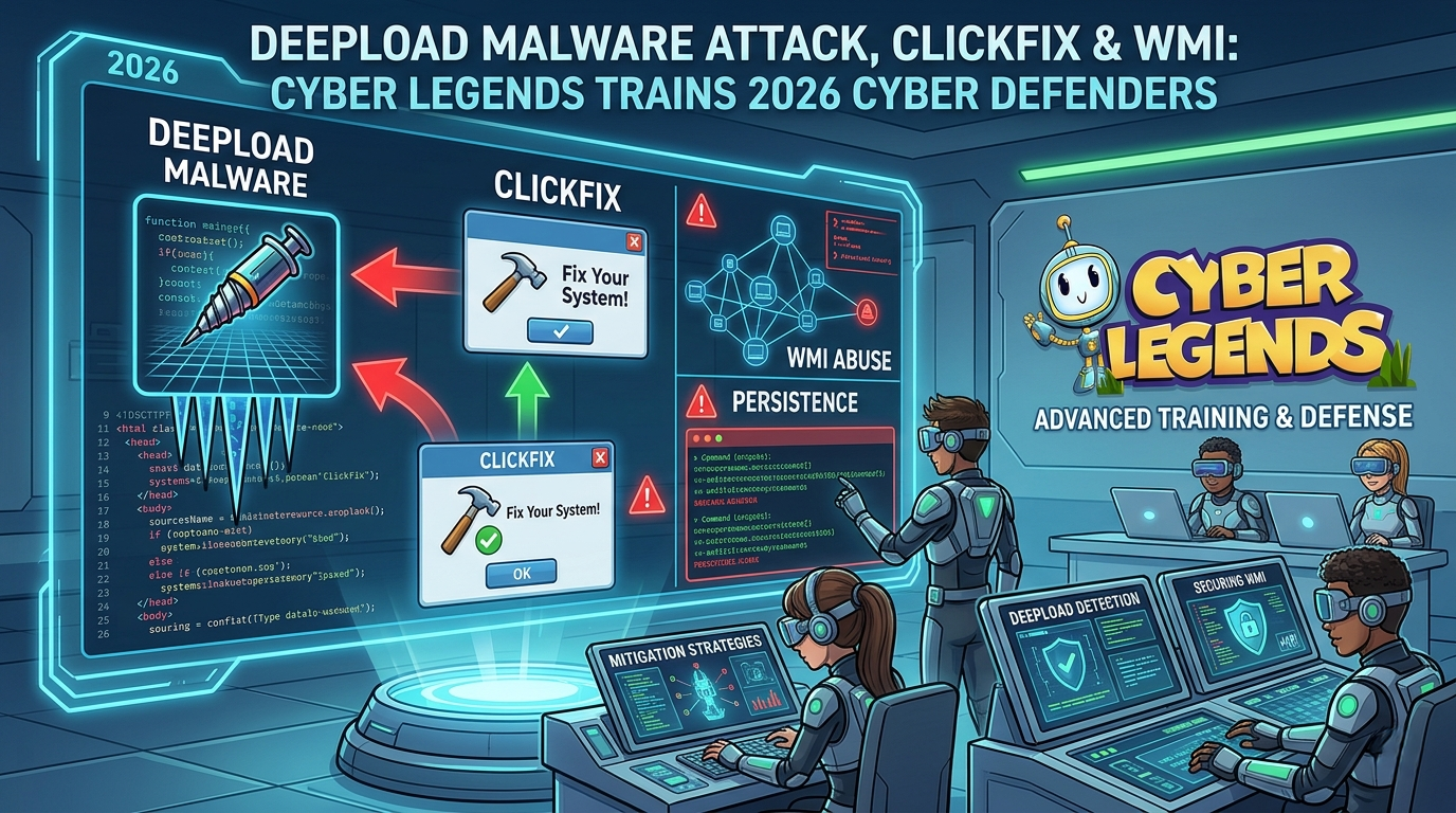 DeepLoad Malware Attack, ClickFix & WMI: Cyber Legends Trains 2026 Cyber Defenders